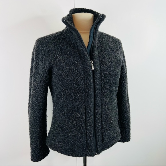 Nau Randygoat Black Charcoal Shearling Zip-Up Jacket - Picture 4 of 12